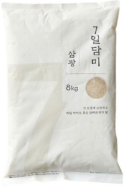7일 담미 삼광 25년 햅쌀, 상등급, 1개, 8kg