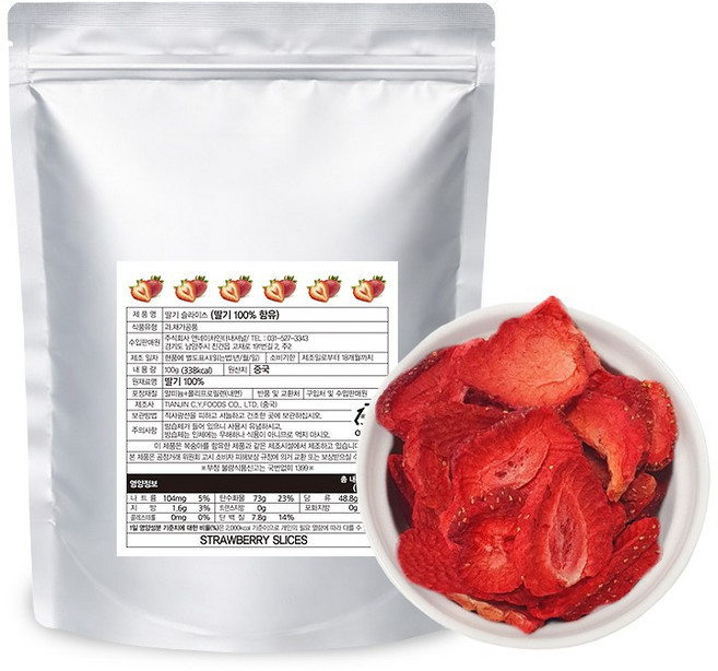 앤네이처 동결건조 딸기슬라이스, 100g, 1개