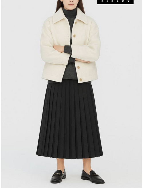 시슬리 루즈핏 하프코트 SACTE2361 IV