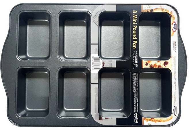 메쎄 미니 파운드팬 8구 사각 틀, 1개