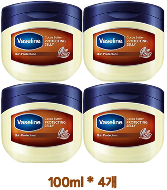 바세린 프로텍팅 젤리 코코아버터 100ml, 4개