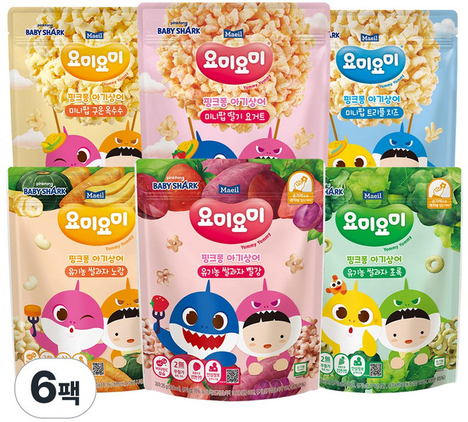 요미요미 과자 돌후세트 쌀과자 3종 각1봉+미니팝 3종 각1봉, 1세트, 혼합맛