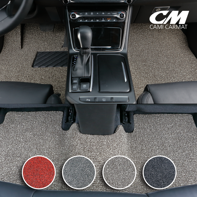 카미 코일 카매트 확장형 기아 더뉴 디올뉴 니로 하이브리드 EV 전차종 1열 + 2열 세트 자동차 코일매트, 브라운, 디올뉴 니로(22년~현재)