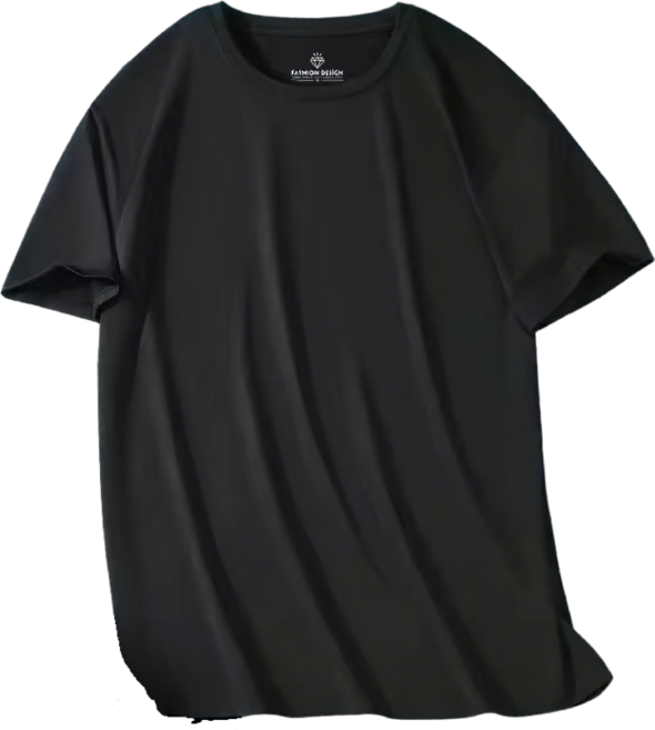 FASHION DESIGN涼感衣 涼感網眼衣 排汗透氣短袖上衣, 黑色