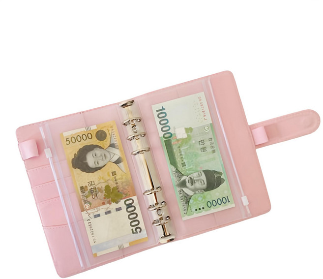 파보리테 현금 바인더, 1개, 핑크