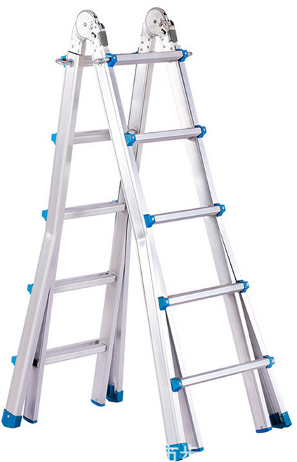 사다리 알루미늄 다용도 접이식 산업용 높이조절 안전 사다리, 1개