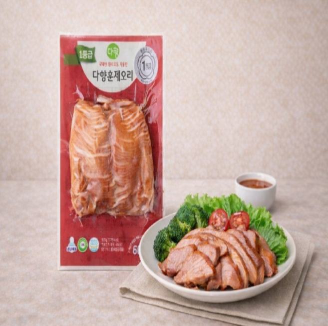 다향오리 1등급 훈제오리 슬라이스 600g 1개