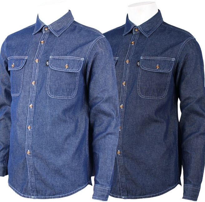 2장 [더맨월드] 사계절 남성용 WF봄가을청남방 _ 기본 심플 베이직 95~120 빅사이즈 M1771