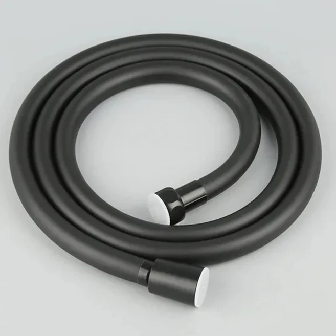 1.5/2/3/4M 실버 블랙 골든 PVC 샤워 호스 유니버설 플렉시블 안티 와인딩 방폭 워터 튜브 욕실 샤워 파이, 01 빠른, 01 B, 02 200cm