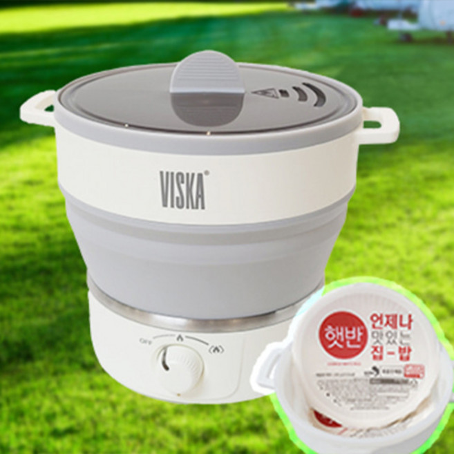 변색없는 전기포트 접이식 햇반 분유포트 캠핑용 여행용 지티스