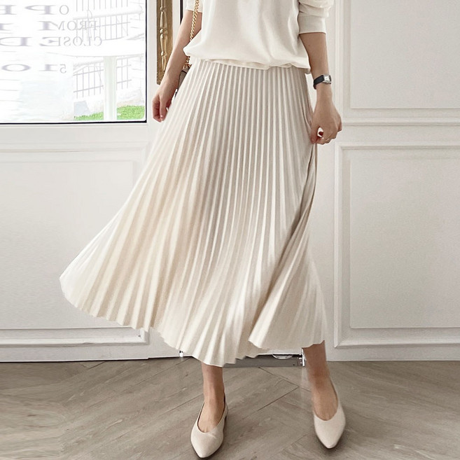 루시다 주드 플리츠 롱 스커트
