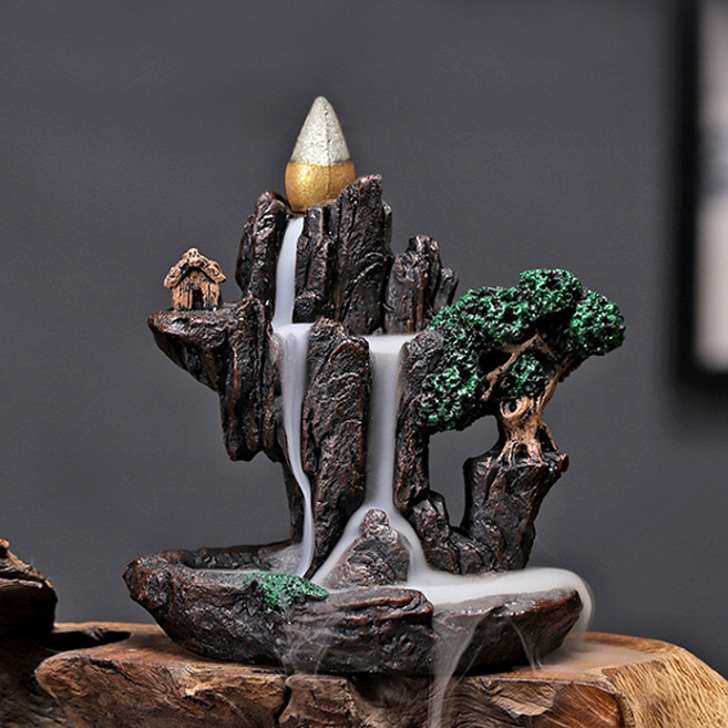 3종 세트 백플로우 인센스 홀더 인센스콘 향받침대 콘 향홀더 콘향 받침대 향받침 향로 향 역류향 역류향로, R99566B(D세트