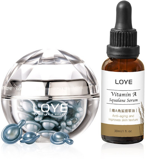 LOYE 樂妍 保濕時空膠囊 + 維A角鯊精華油, 1組