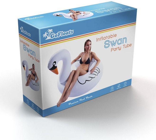 고플로츠 인플레이터블 파티 성인용 튜브, 1개, Swan