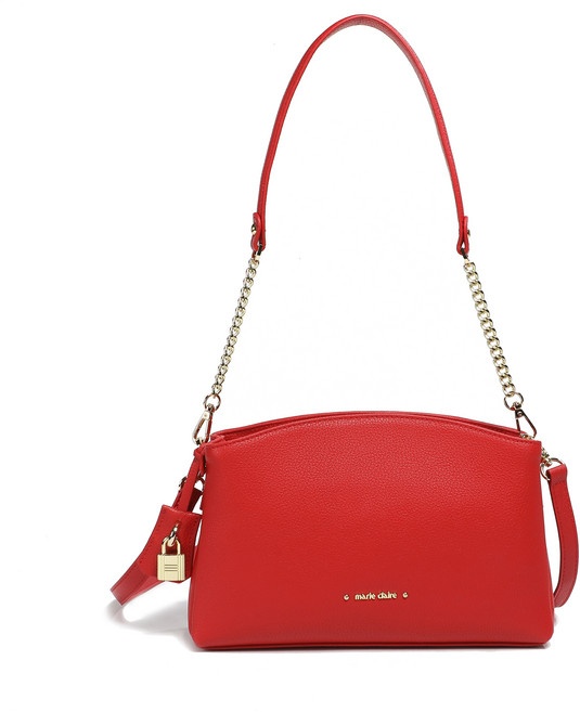 NC경산점 마리끌레르 백화점 정품 추천 강추 가볍고 수납력좋은 천연소가죽 정장 캐주얼 여성 반체인 명품 예쁜 숄더백 크로스백