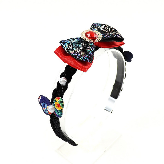 자개 보석 리본 한복 머리띠 설날 헤어밴드 소품