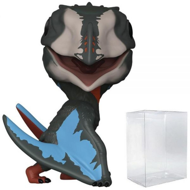 POP 쥬라기 월드: 리버스 - 모사사우루스 Funko 비닐 피규어 (호환 박스 프로텍터 케이스와 번들) 멀티컬러 9.5cm(3.75인치), POP 쥬라기 월드: 리버스 - 케찰코아틀러스 Funk