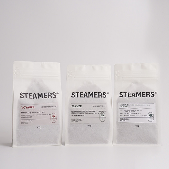 스티머스 블렌드 3종 스페셜티 원두커피 200g, 보이져 블렌드 200g, 커피메이커, 1개