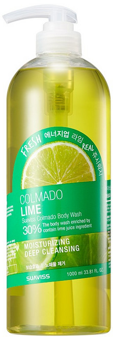 수아비스 꼴마도 라임 바디워시, 1L, 1개