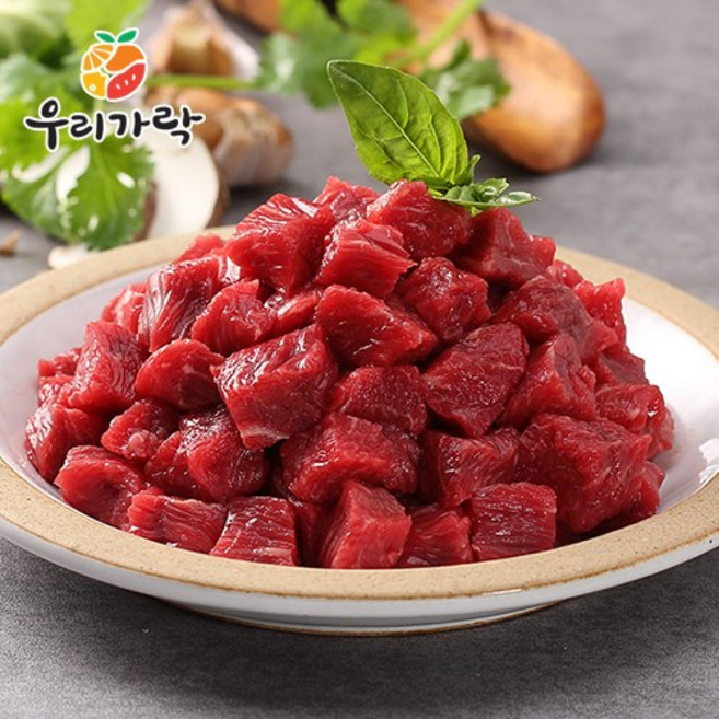 [우리가락] 냉장 한우 1++등급 앞다리 300g /카레용, 1개, 상세 설명 참조