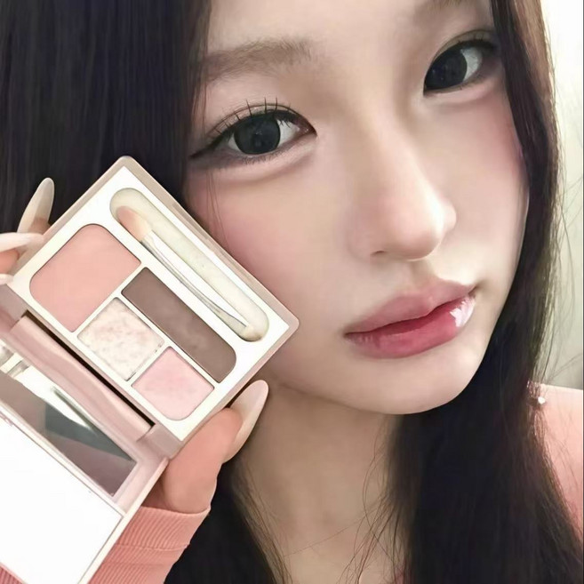 [도우인핫템동안메이크업] 3D 애교살 음영 컨투어 섀도우 팔레트 눈밑 볼륨 메이크업, 2개, 3D 애교살음영팔레트