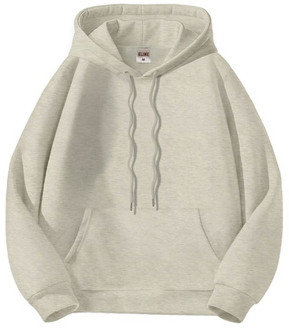 이라인 국산 세미오버핏 무지 후드티 특양면 커플룩 남녀공용