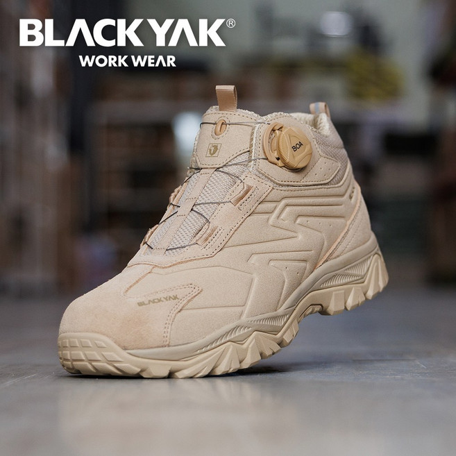 블랙야크 보아다이얼 스웨이드 베이지 활동화 트레킹화