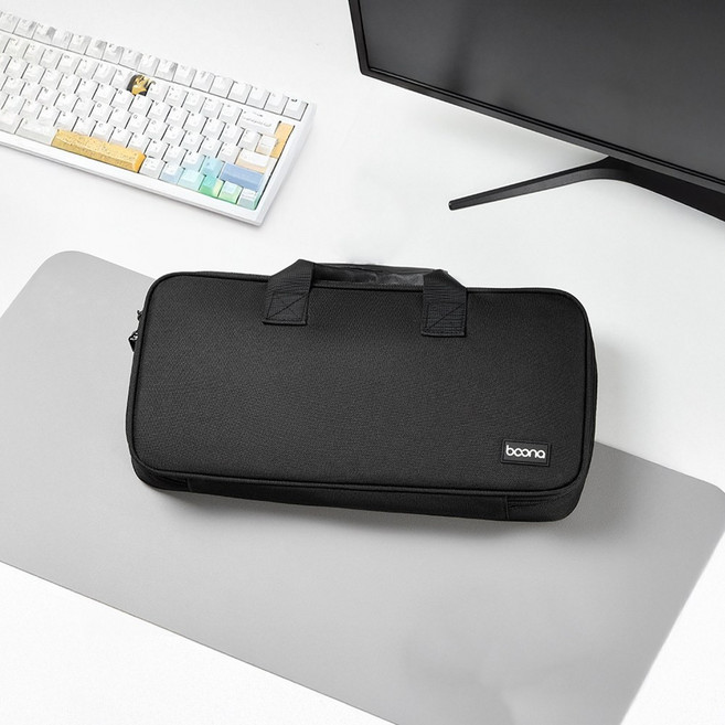 마켓세일러 기계식 키보드 파우치 휴대용 케이스 가방, 블랙, 1개