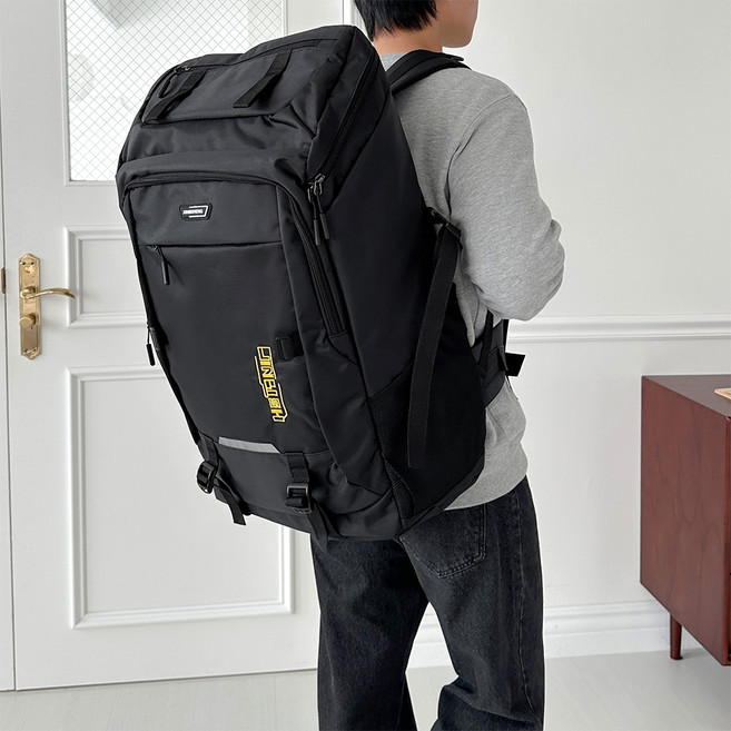 나은라이프 남여공용 고강도 대용량 80리터 백팩 스포츠 백패킹 배낭여행 출장 배낭 가방, 로얄 블랙