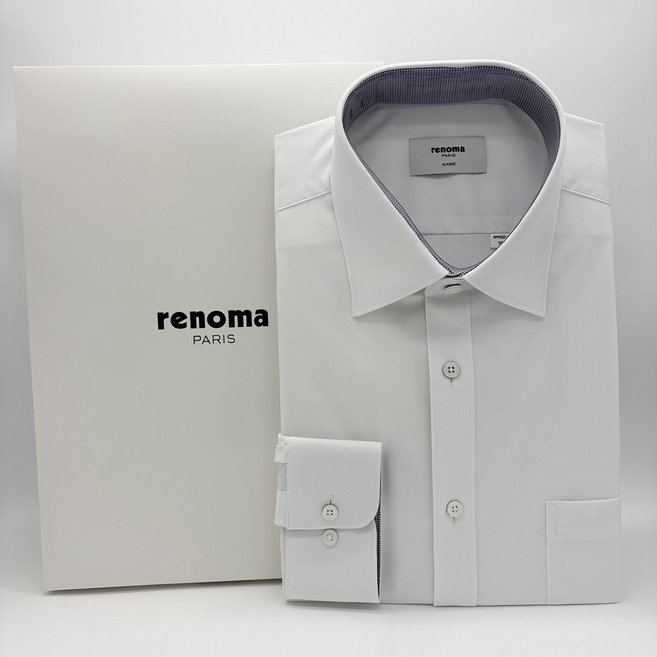 (백화점 정품) 레노마 남성 셔츠 스판 트윌 정장 드레스셔츠