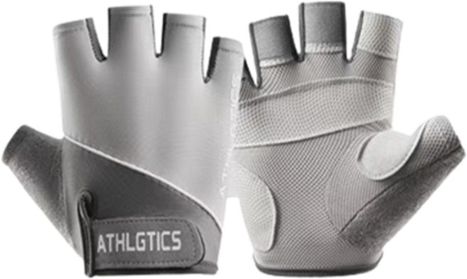 HAENGBUK 여름 반손가락 운동 장갑, 그레이, 1개