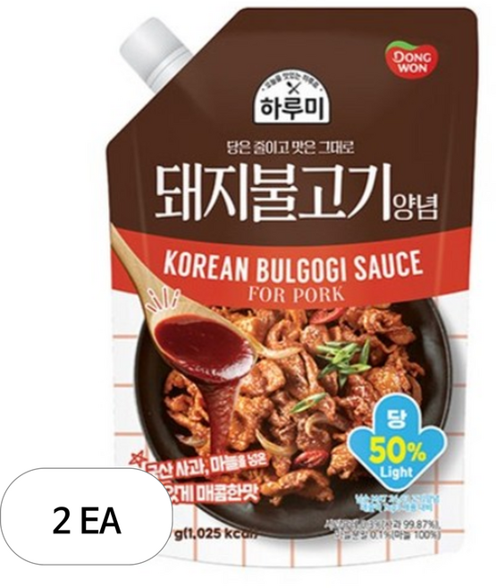동원 하루미 돼지불고기 양념, 2개, 500g