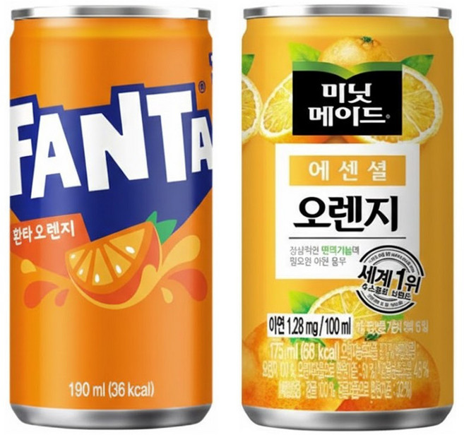 환타 오렌지 190ml 30개+미닛메이드 175ml 30개