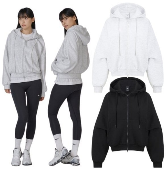 미즈노 24AW 여성 기모 후드 크롭 쟈켓 32YE482009 32YE482011 2C 따뜻한 오버핏 데일리 2730203