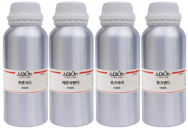 주다옴 프래그런스오일 화이트자스민민트 500ml 디퓨저만들기/향수원액/캔들재료 국내산 프래그런스 오일, 1개