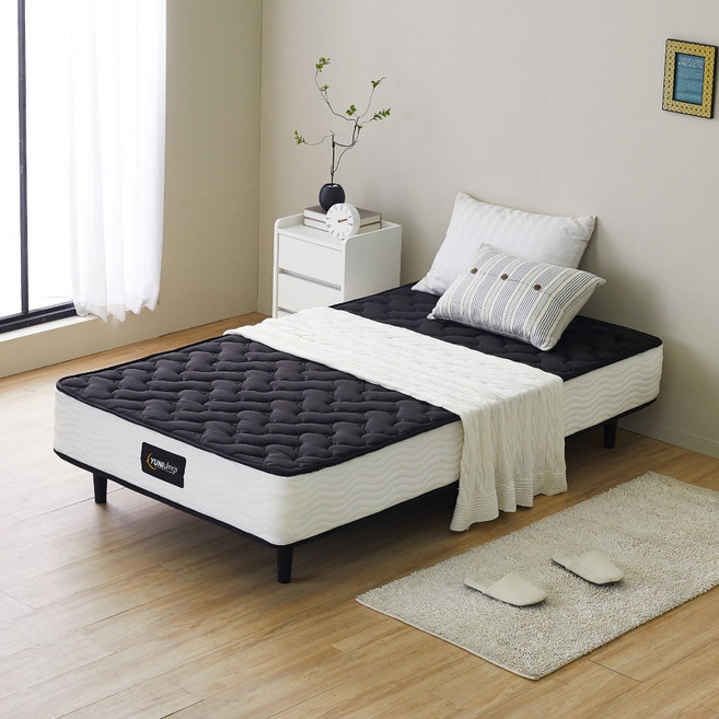 유니슬립 크로니 이노베이션 일체형 매트리스 블랙, 중간, 22cm