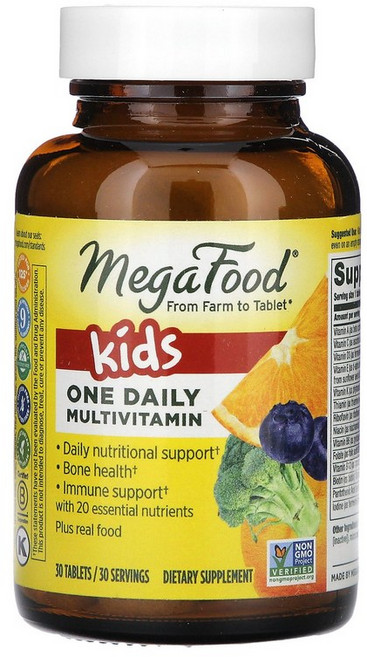 MegaFood 키즈 원 데일리 종합비타민 30정 MegaFood (메가푸드), 1개