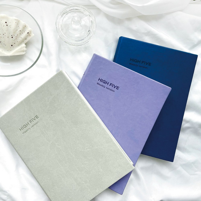 [갓생 플래너] 하이파이브 위클리 주간 플래너 스케쥴러 다이어리 - 반기형, 연그레이, 1개