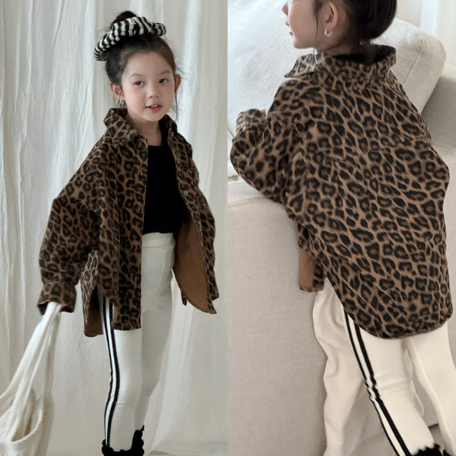 아짱 아동복 유아 셔츠 남방 남아 아기 키즈 아동 봄 옷 등원룩 등원복 레오와일드셔츠 여아 남아 아동셔츠 레오파드셔츠 호피셔츠 봄가을셔츠 봄가을아우터