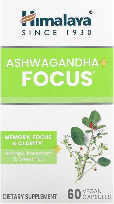 Himalaya 아슈와간다 + 집중력 베지 캡슐 60정, 1개 - 쿠팡
