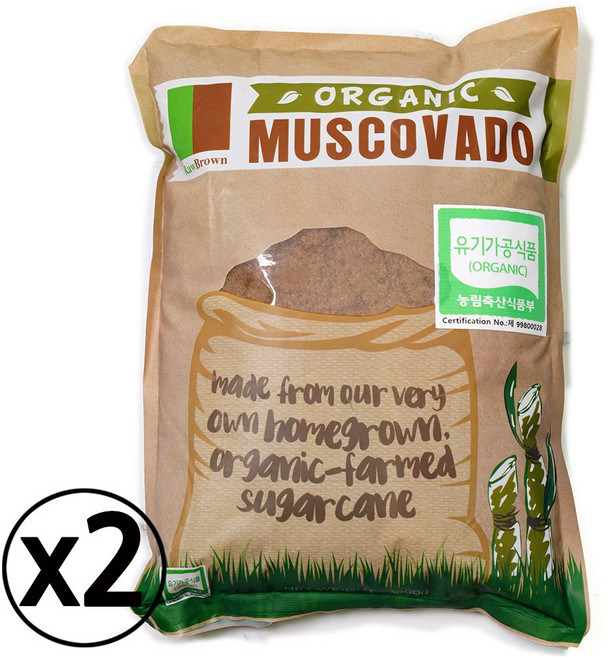 팜플러스 유기농설탕 마스코바도 3kg, 2개