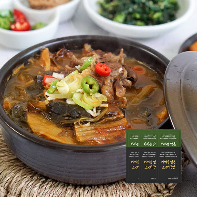 가마솥에서 직접 끓인 나주곰탕 + 얼큰 소고기국밥 각 3팩씩, 1세트, 600g