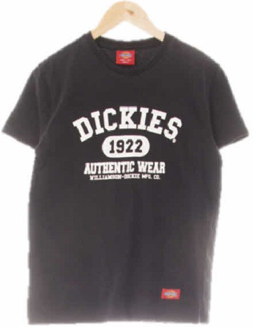 6490 디키즈 블랙 프린팅 면 어센틱중앙빅로고반팔티 [S]