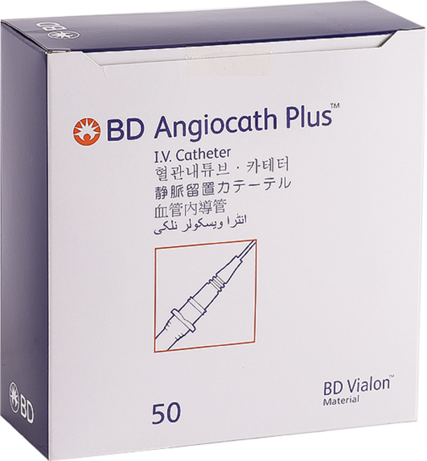 BD 정맥카테타 아이브이카테타 50개입 혈관 정맥주사 전규격 ivcatheter, 50개, 24G x 0.75 inch REF382412