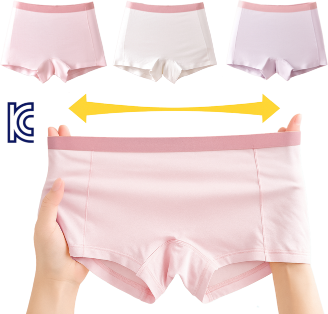 LUMANOKI KC인증 50수 텐셀 초등학생 여아용 사각팬티 3종