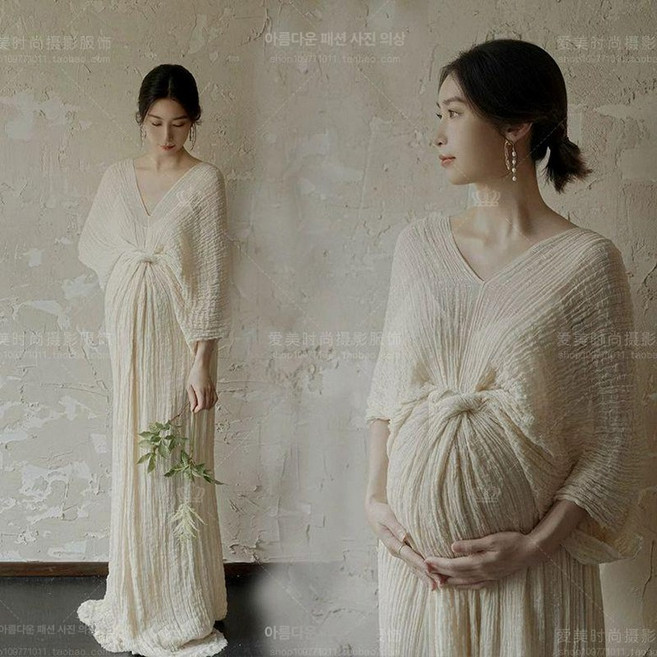블랙 만삭 촬영 옷 주수 투피스 사진 오프숄더 임산부, 드레스