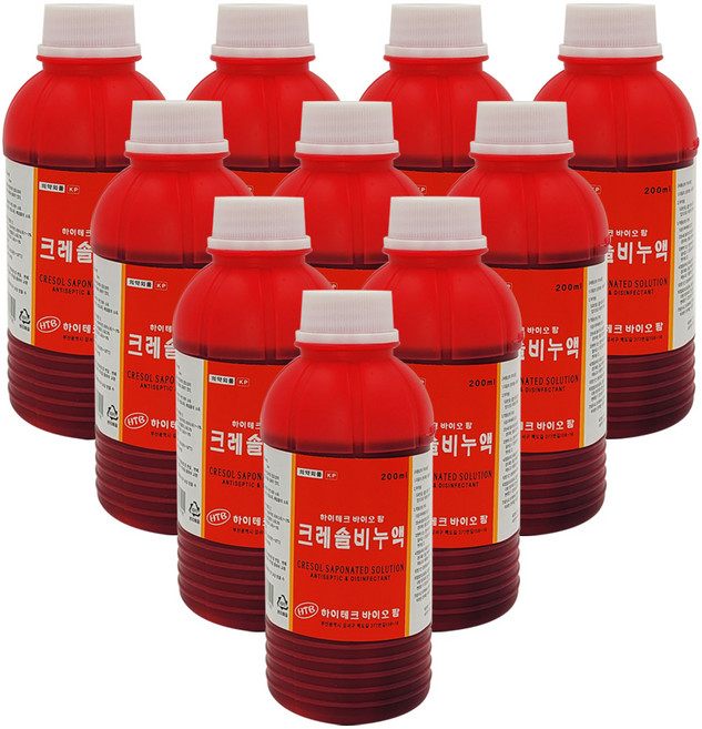 하이테크 바이오 팜 크레졸비누액 200ml 살균제/소독제, 10개