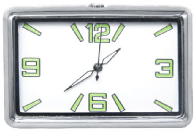 자동차 클래식 아날로그 감성 시계, 01_가로형, 화이트&형광, 1개