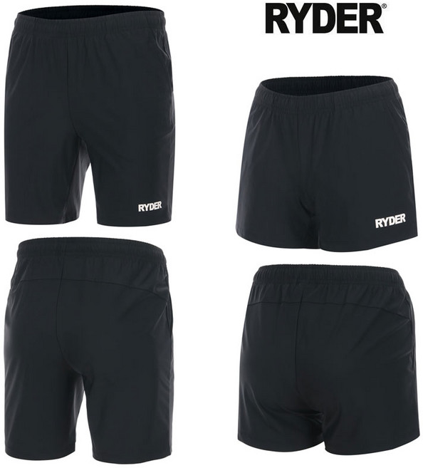 라이더 반바지 배드민턴 바지 남성 여성 3부 4부 팬츠 블랙 2023RP-4