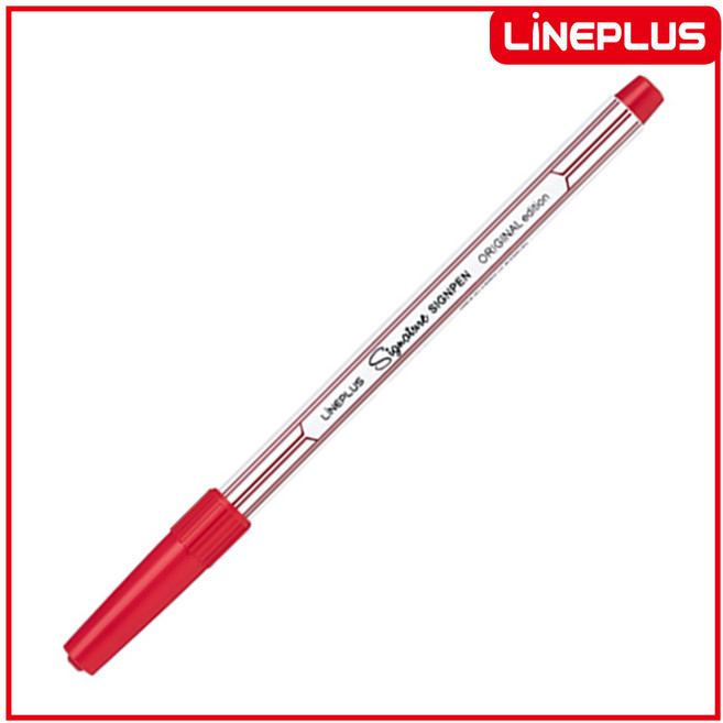 라인플러스 시그니처 싸인펜 1개입, 시그니처 싸인펜／빨강색(1개입)